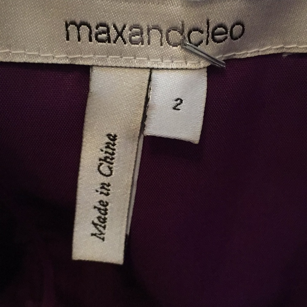 NWOT purple maxandcleo BCBG strapless mini dress - Picture 7 of 8